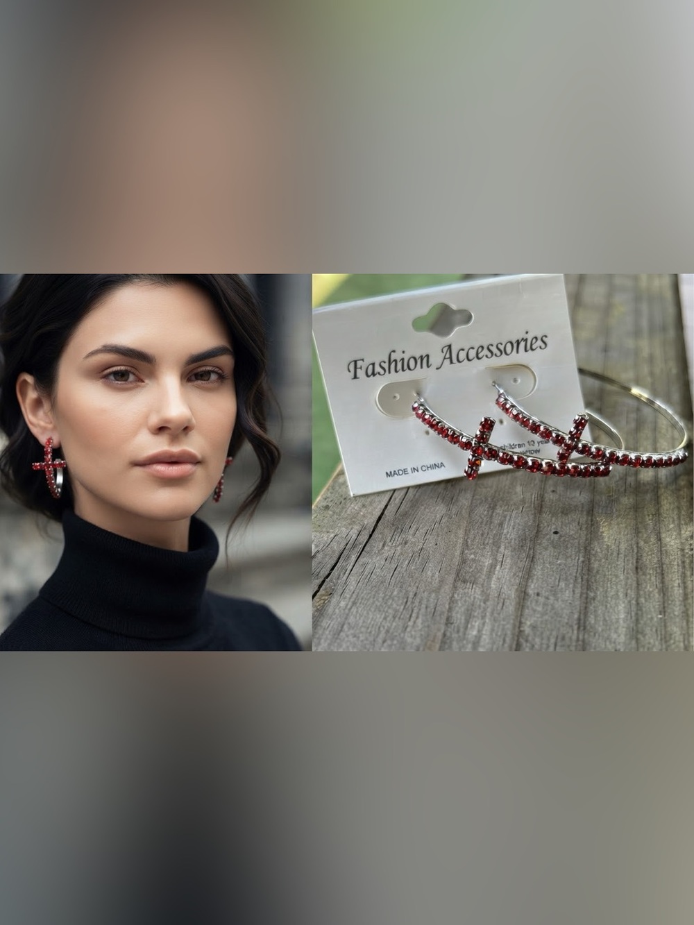 Red Cross Earrings